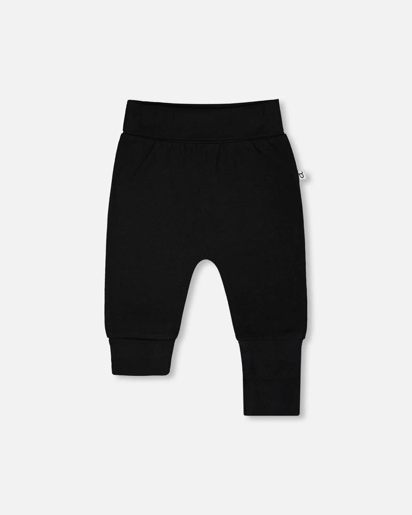 Deux par Deux Organic Cotton Jersey Evolutive Pants Black