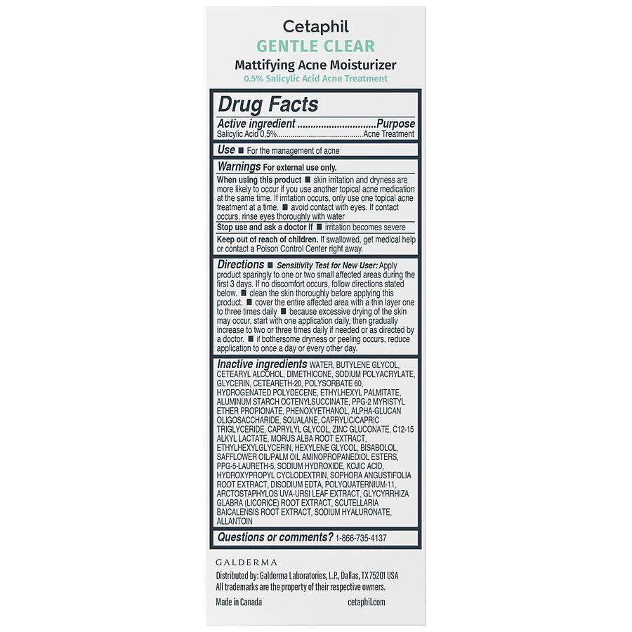 Cetaphil Gentle Clear Mattifying Acne Moisturizer 2