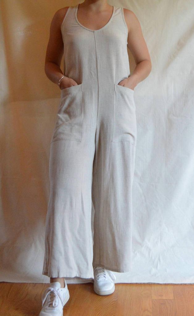 Rachel Pally Linen Remy Jumpsuit In Natural