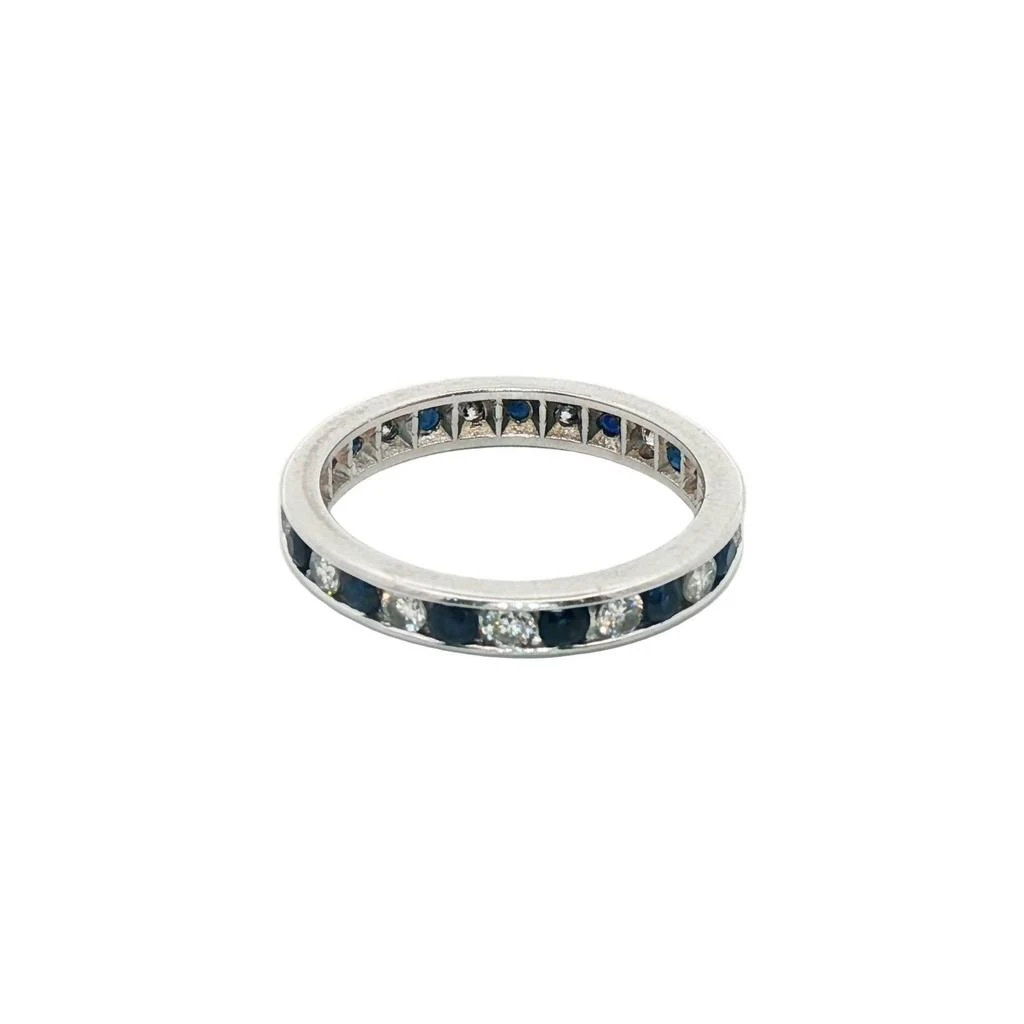 Normani Normani - Women
s Sapphire And Diamond Wedding Band Ring 2