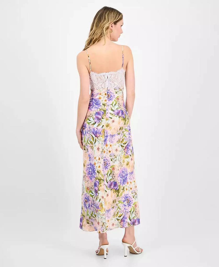 ASTR Women's Ivanna Floral Lace-Trim Sweetheart Maxi Dress 5