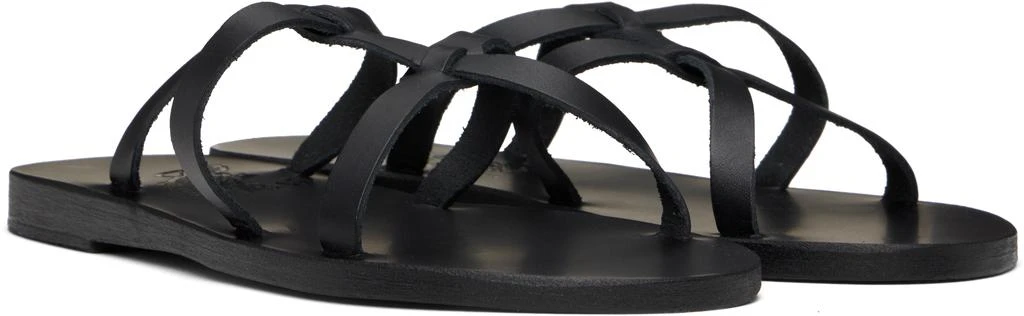 ANCIENT GREEK SANDALS Black Egopi Sandals 4