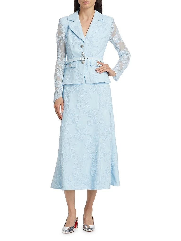 Self Portrait Lace Blazer Midi-Dress 2