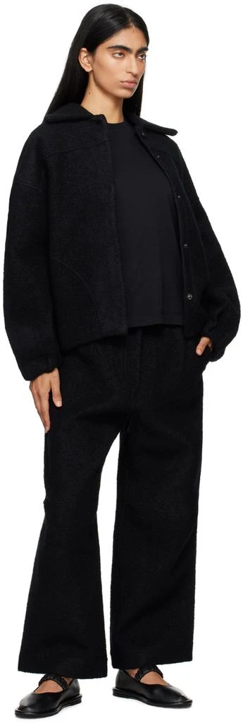 Deiji Studios Black Boiled Wool Coat 4