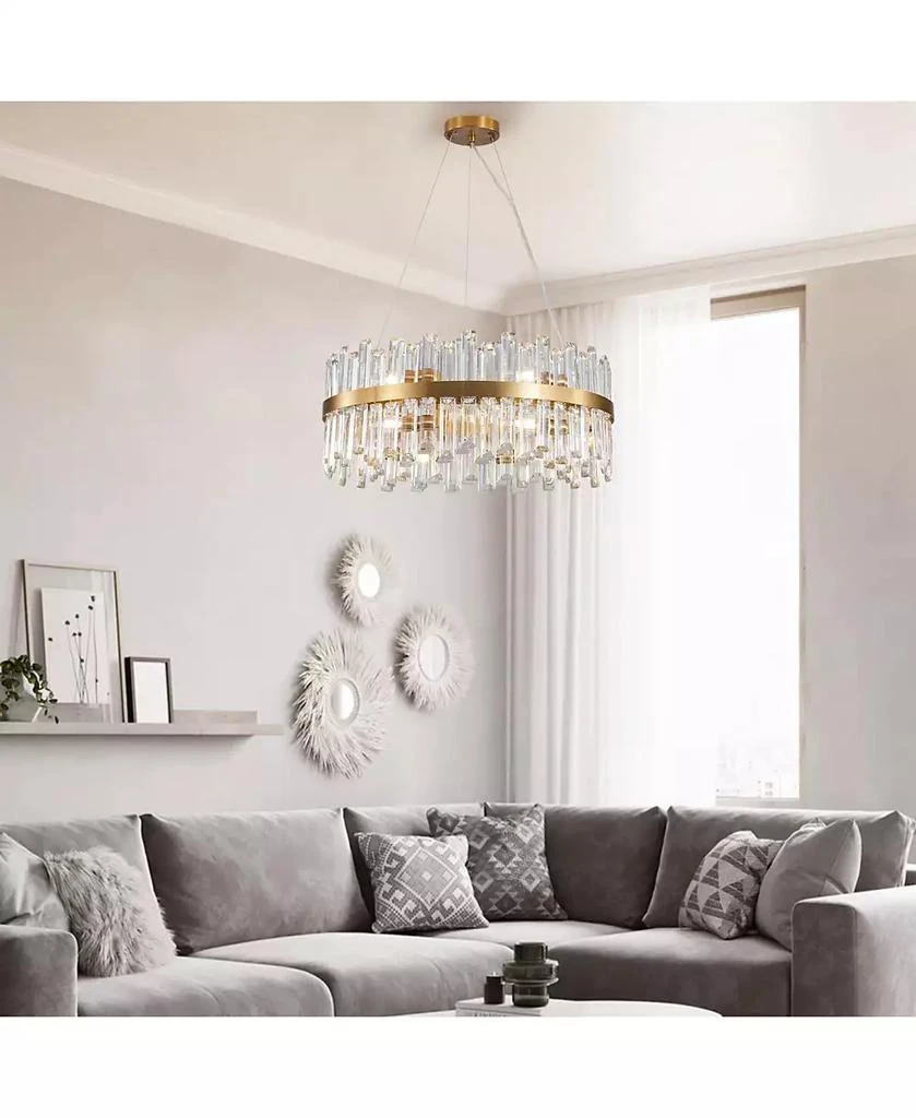 Streamdale Furniture Luxury Crystal Chandelier, 23.6", Decorative LED Lighting 10