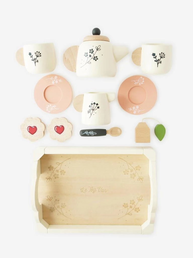 Le Toy Van Wooden Tea Set & Tray-12 Piece (W:225 x D:18.5 x H:6.5cm) 3