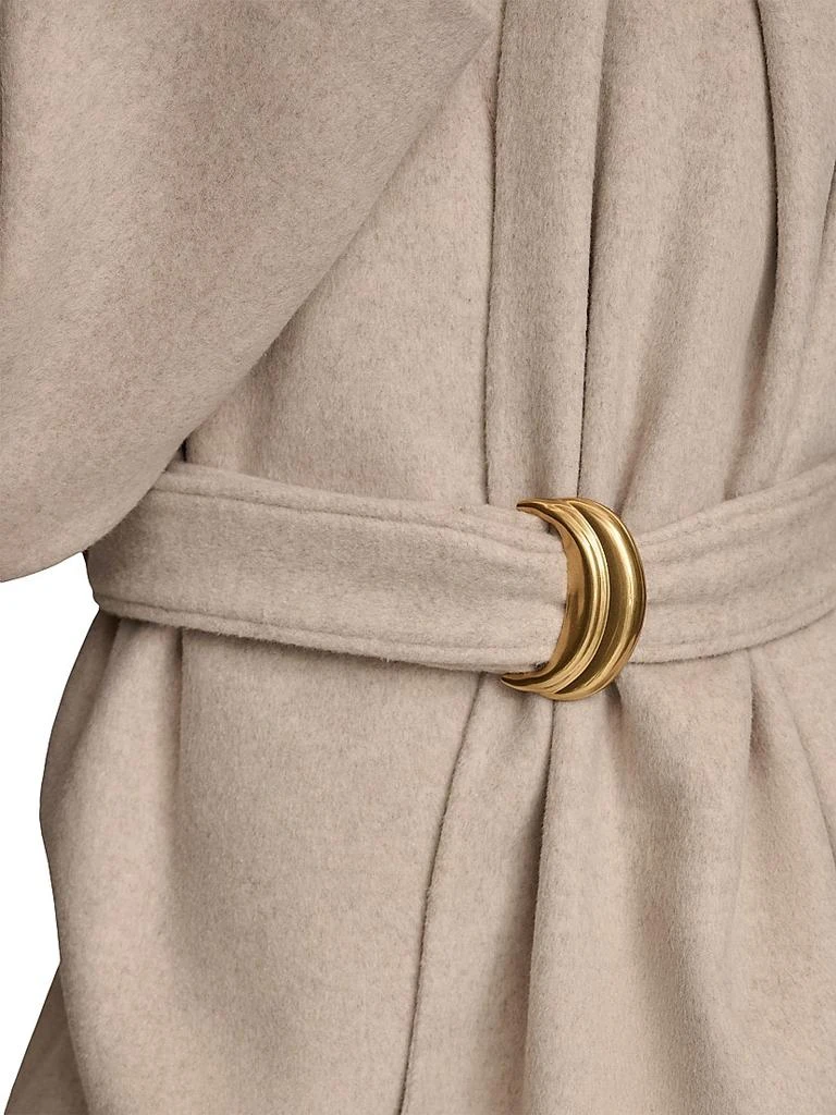 Donna Karan Wool-Blend Belted Scarf Coat 6