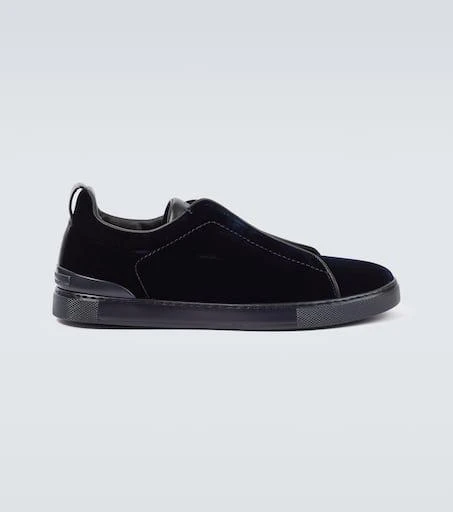 Zegna Triple Stitch suede-trimmed sneakers 1