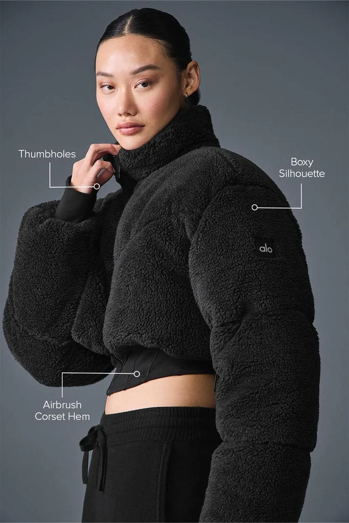 Alo Sherpa Main Act Corset Puffer - Black 2