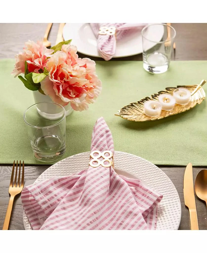 Design Imports Square Die Cut Napkin Ring Set of 6 9