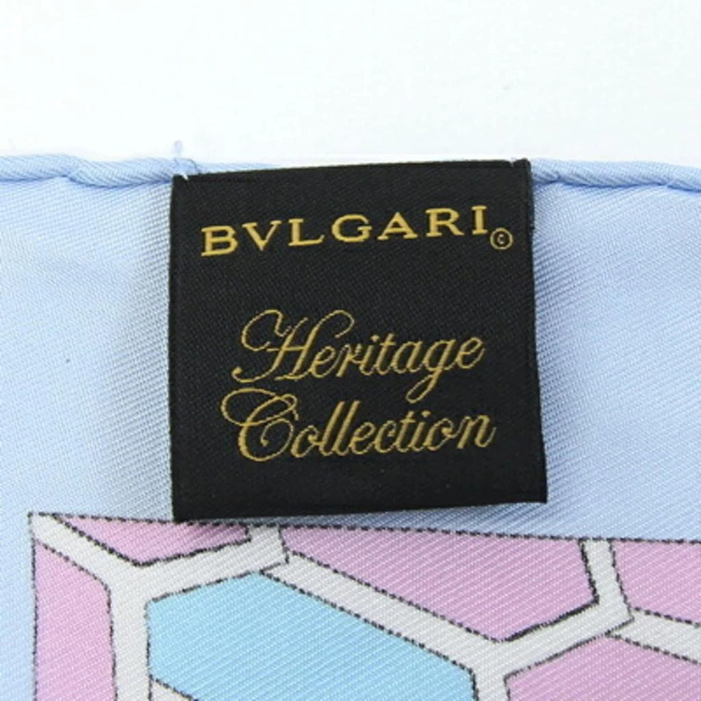 BVLGARI blue pink Silk Scarf (Pre-Owned) 2