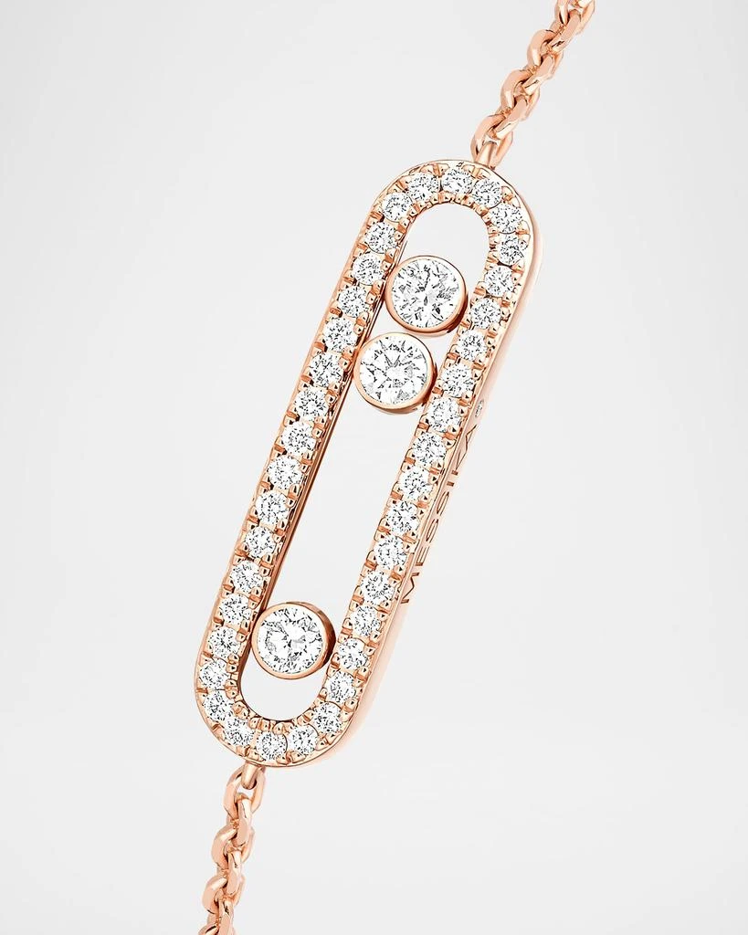 Messika Baby Move Pave Diamond Station Chain Bracelet in 18K Rose Gold 4