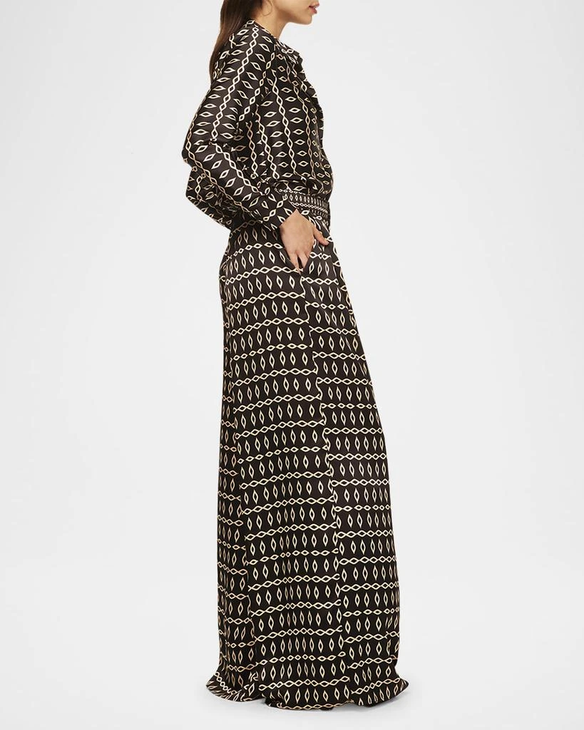 MISA Lemor Wide-Leg Geo-Print Pants 4