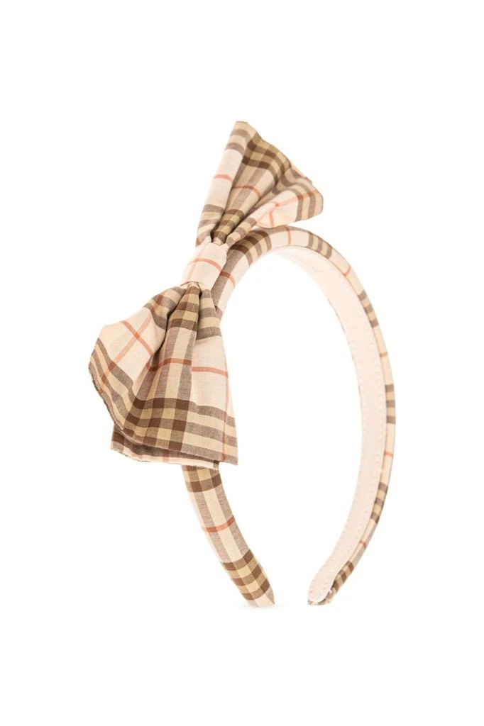 Burberry Burberry Kids Checked Bow Detailed Headband 1
