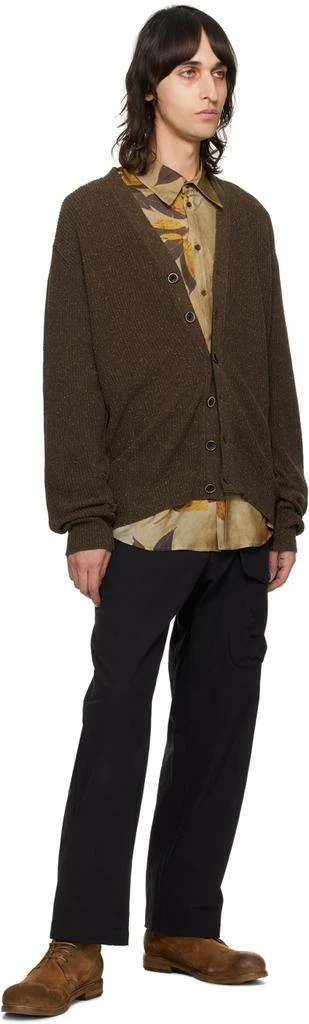 UMA WANG Brown Buttoned Cardigan 4