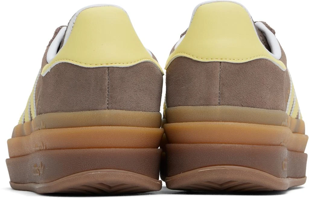 Adidas Brown & Yellow Gazelle Bold Sneakers 2