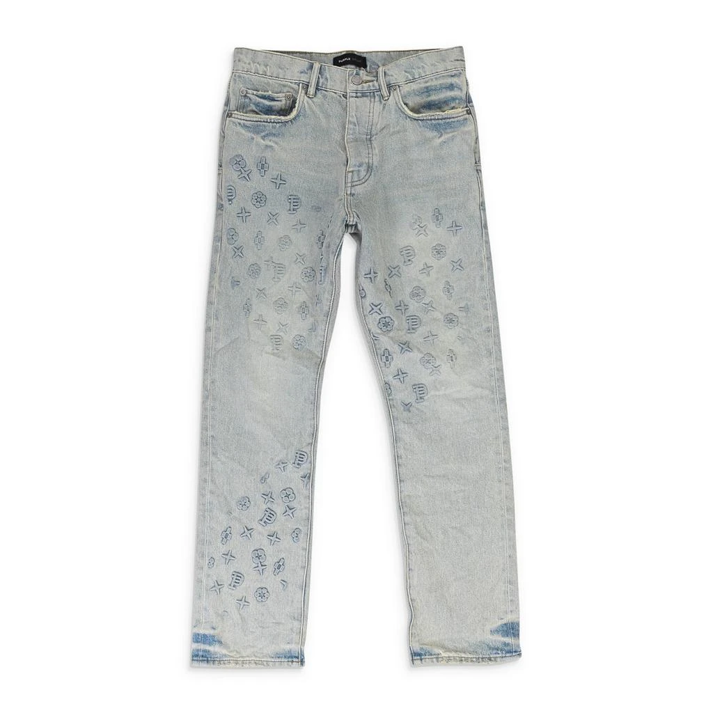 Purple Brand EMBOSSED DENIM Indigo SKINNY JEANS 1