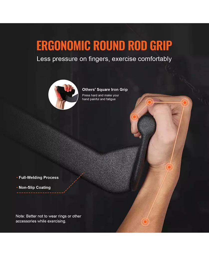 SUGIFT SUGFIT LAT Pulldown Bar Set 7-Piece Cable Row T-Bar V-Bar Attachments Rubber Grip 8