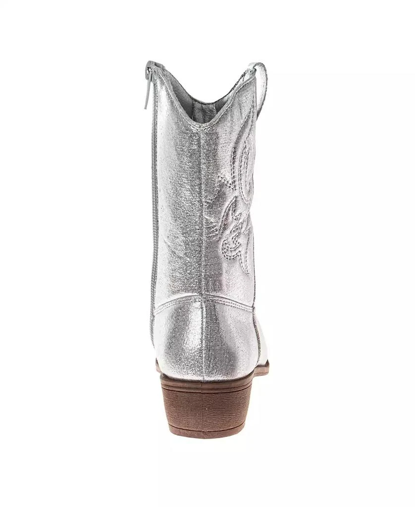 Kensie Little Kids and Big Kids Metallic Cowgirl Boots 7