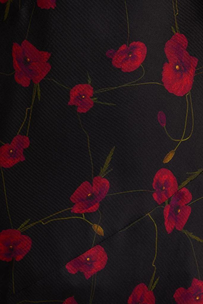 NICHOLAS Off-the-shoulder floral-print silk-blend satin midi dress 4