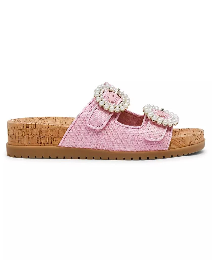 Anne Klein Women's Happy Double Band Embellished Buckle Footbed Sandals 2