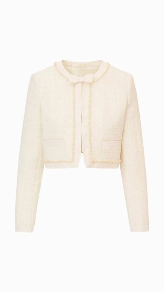 LOVESHACKFANCY Loveshackfancy - Ralphette Cropped Tweed Jacket 6