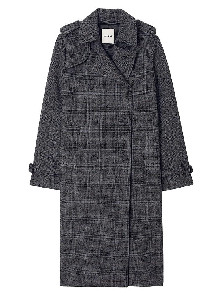 ジャケット・アウター SANDRO Long Houndstooth Coatigan NWT Sandro Long Houndstooth Coatigan. - Cardigan
