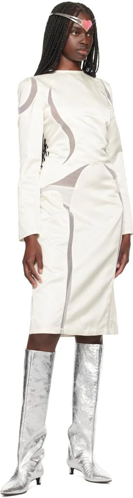 Ashley Williams SSENSE Exclusive White Paneled Midi Dress 4