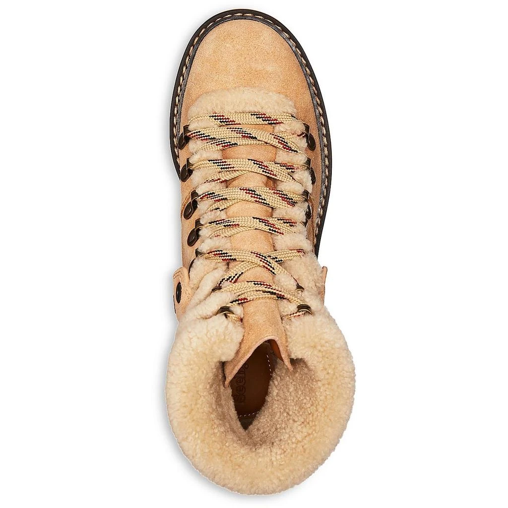 See by Chloé Eileen Womens Suede Fur Hiking Boots 3