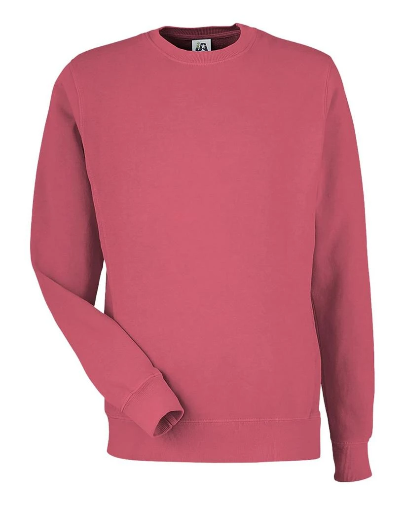 J America Men's Pigment-Dyed Fleece Crewneck Sweatshirt 1
