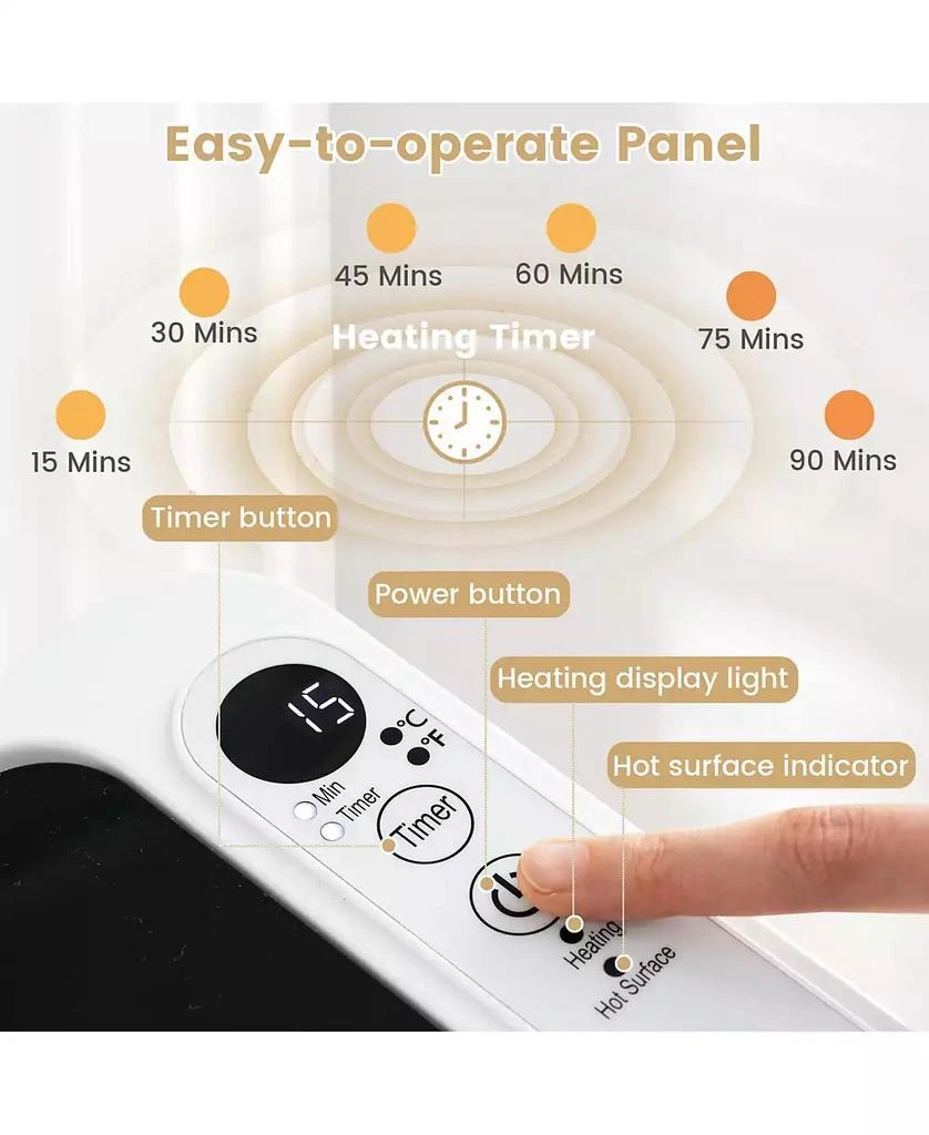 Ecooso 23L Large Towel Warmer Bucket with Timer and Overheat Protection 6