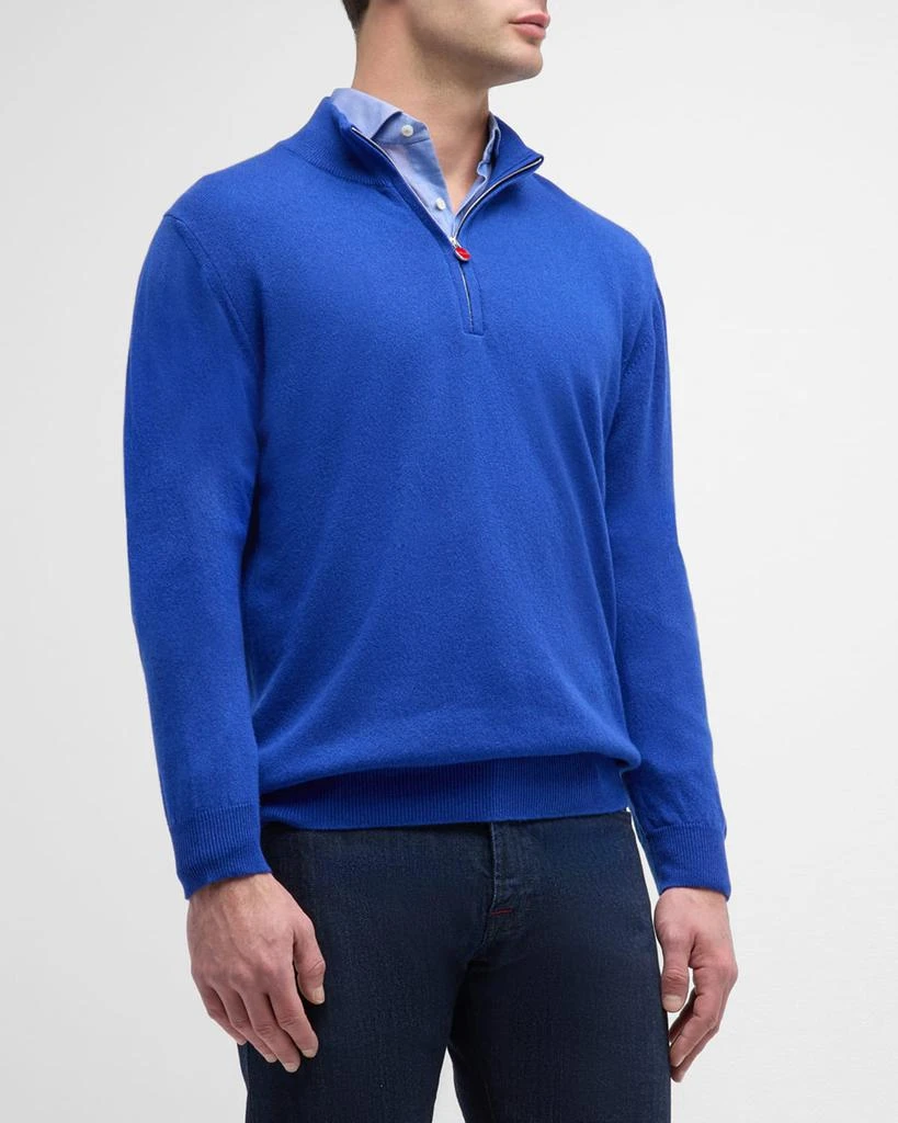 Kiton Men's Cashmere Quarter-Zip Sweater 4