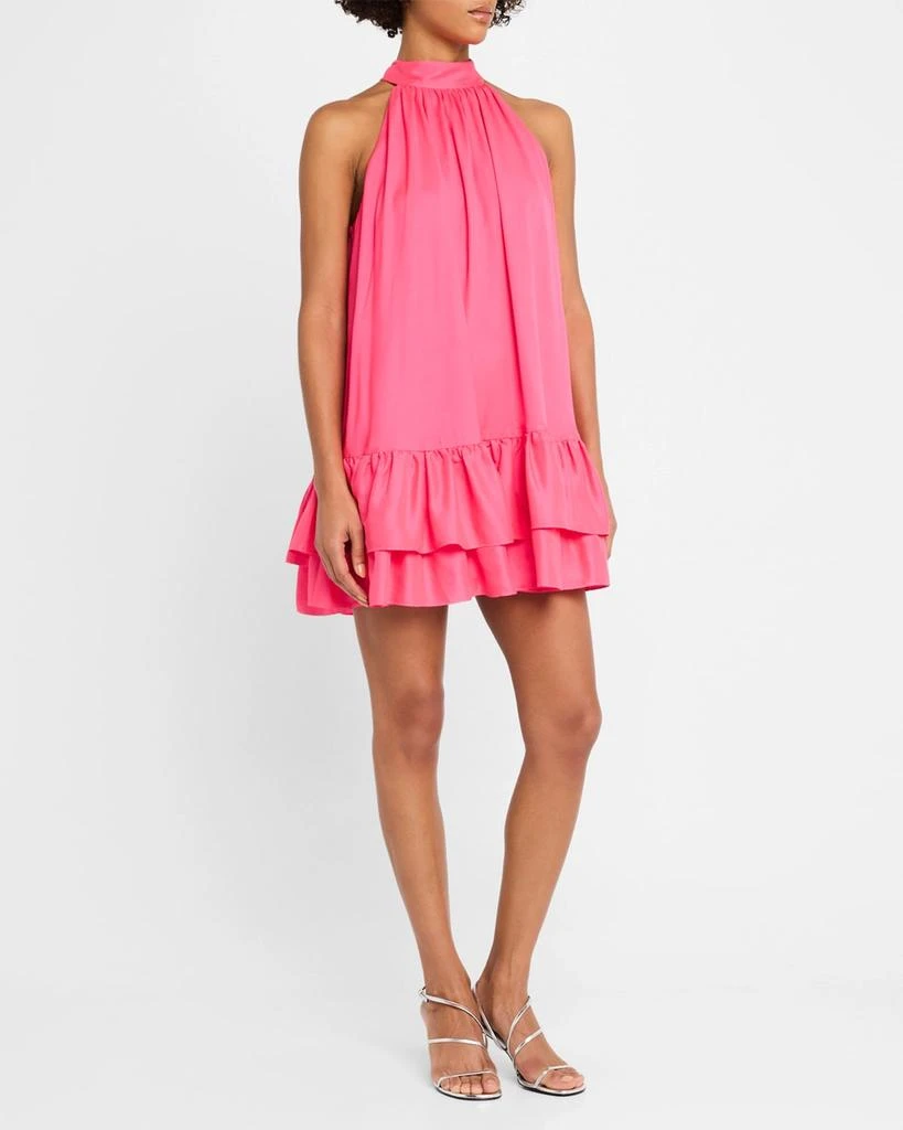 Alice + Olivia Erna Tie-Neck Halter Mini Dress 4