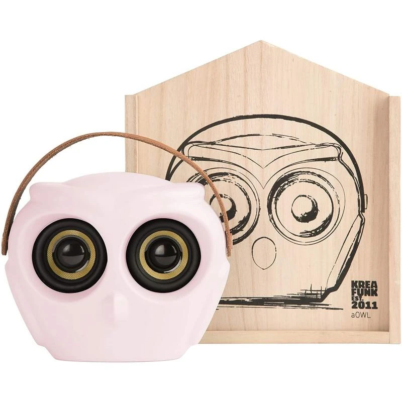 Kreafunk Aowl bluetooth speaker in light pink 1