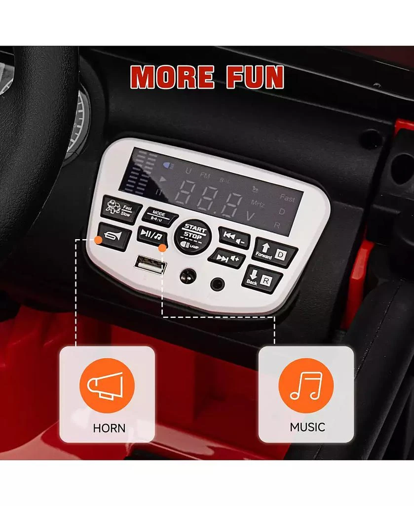 HONGGE 12V Kids Ride On Truck with Music Lights and Remote 8