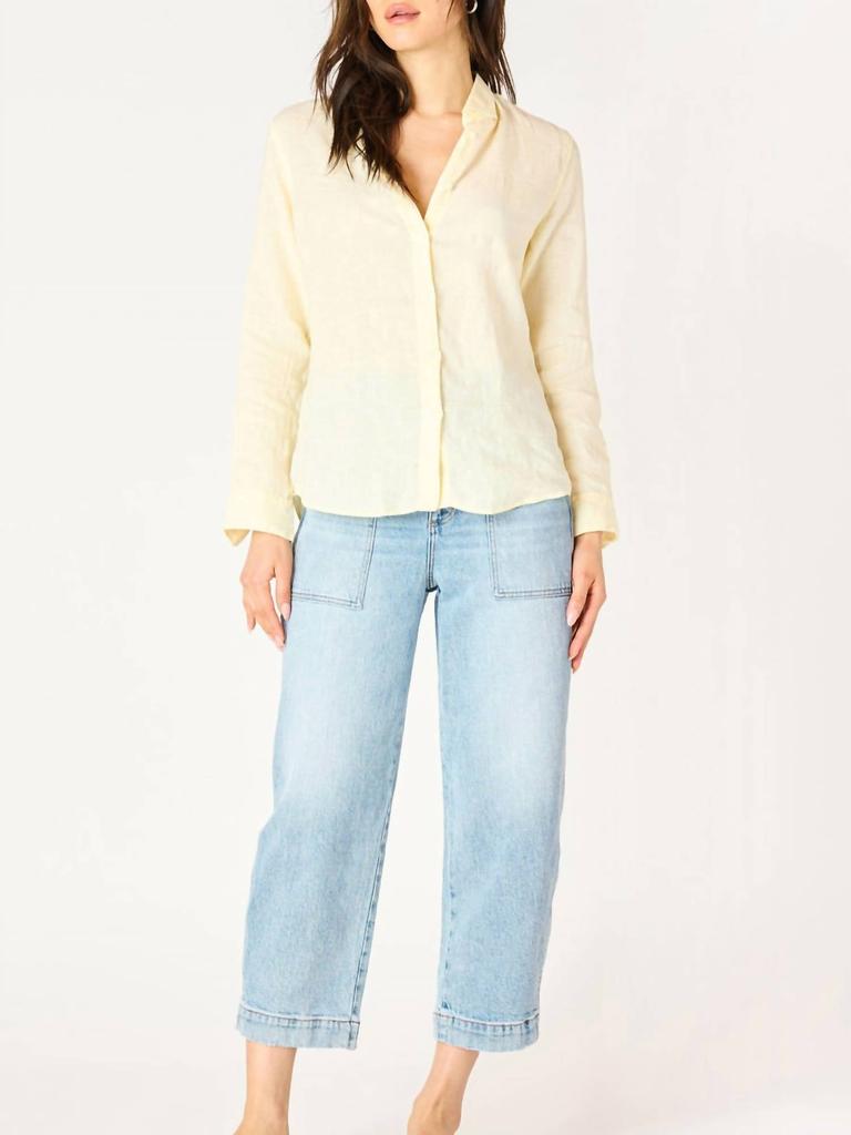Dex Dex - Long Sleeve Button Front Blouse