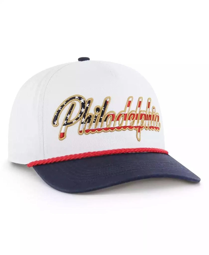 47 Brand Men's White Philadelphia Eagles Patriotic Overhand Hitch Adjustable Hat 2
