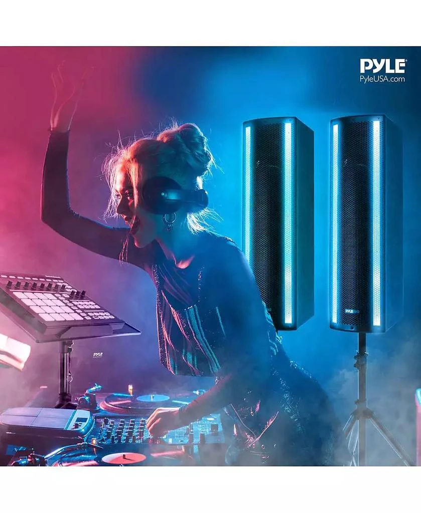 Pyle PS65ACT w/ Mic Input, Party Lights, FM Radio, Tripod
Remote Portable Bluetooth PA Speaker System 8