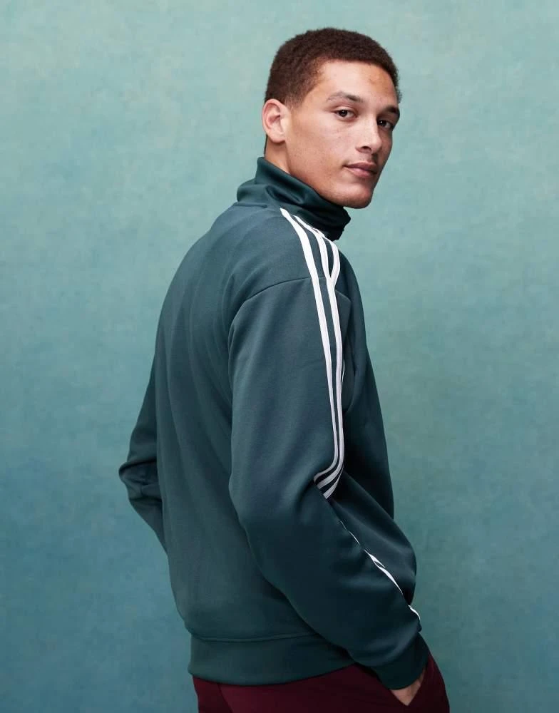 Adidas adidas Originals funnel neck tracktop in mineral green 4