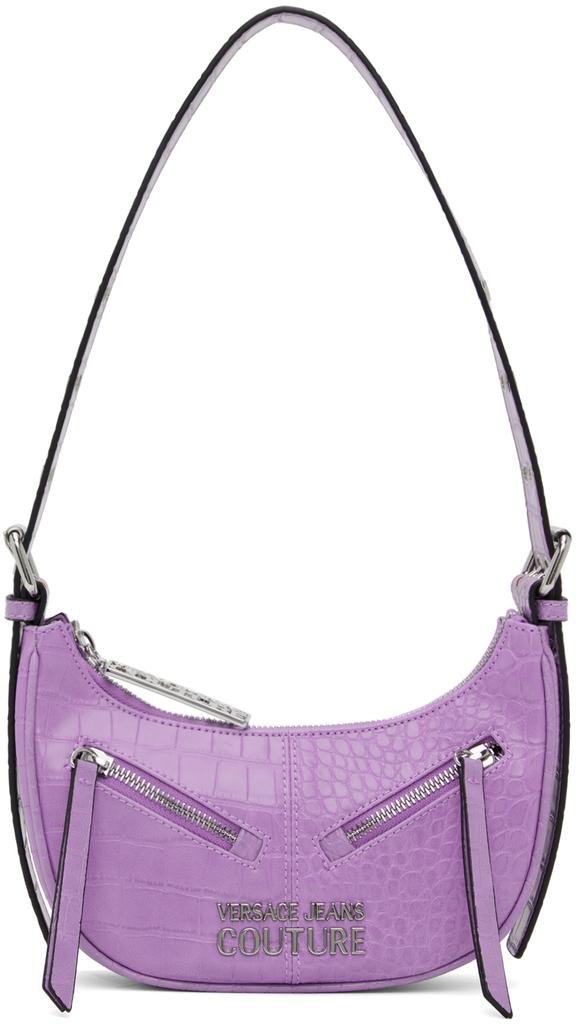 Versace Jeans Couture Purple Zip Shoulder Bag