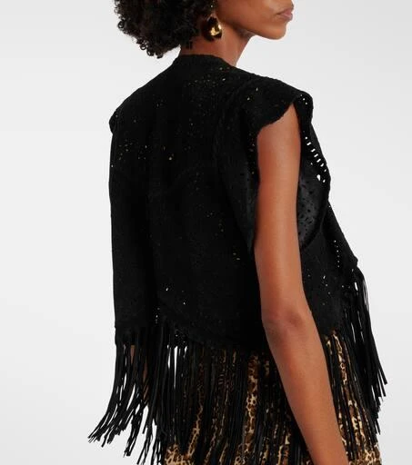 Isabel Marant Edita fringed leather vest 6