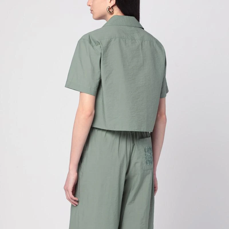 Loewe Short-sleeved shirt in sage color 3