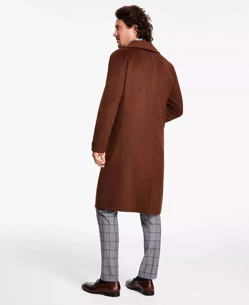 Tallia Men's Classic-Fit Medium Weight Solid Wool Blend Overcoats 2
