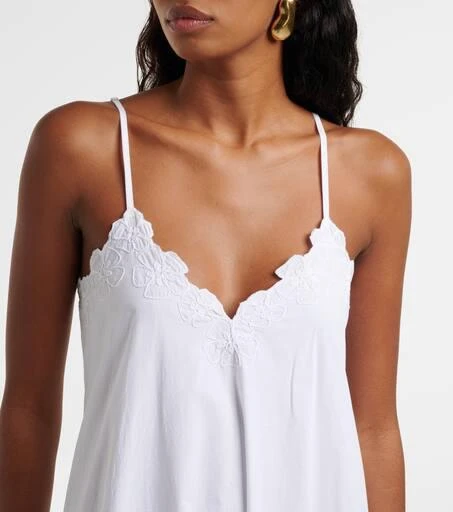 Juliet Dunn Embroidered cotton poplin midi dress 4