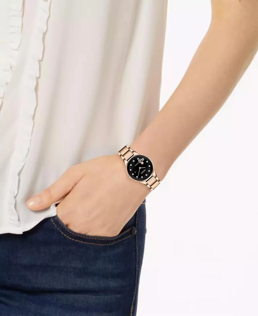 Citizen Mickey Mouse Diamond-Accent Rose Gold-Tone Bracelet Watch 29.5mm 5