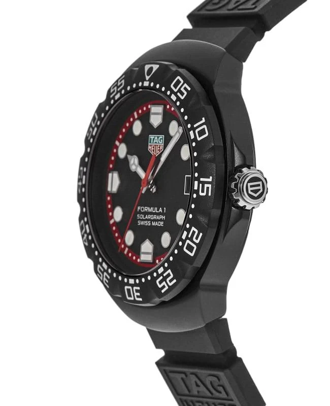 TAG Heuer Tag Heuer Formula 1 Solargraph Limited Edition Black Dial Rubber Strap Men's Watch WBY1114.FT8084 3