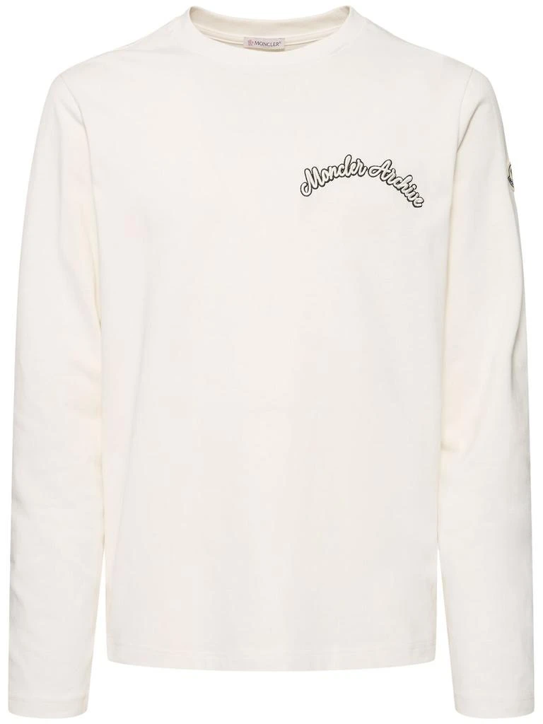 Moncler Embroidered Logo L/s Cotton T-shirt 1