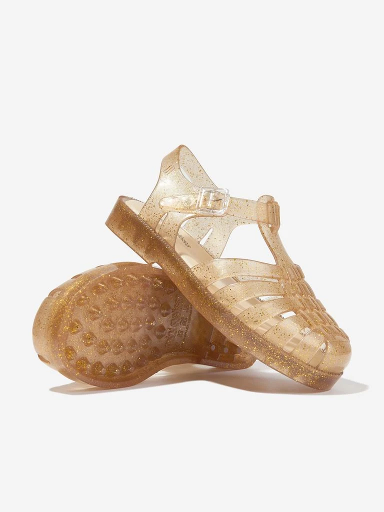 Mini Melissa Mini Melissa Girls Possession Shiny Sandals in Gold 2