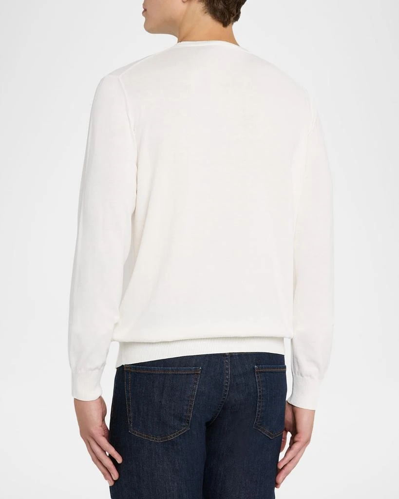 Canali Men's Cotton Tipped Crewneck Sweater 3
