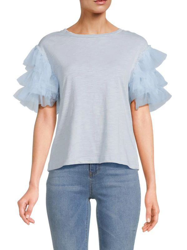 Lea & Viola Ruffle Sleeve Top 1